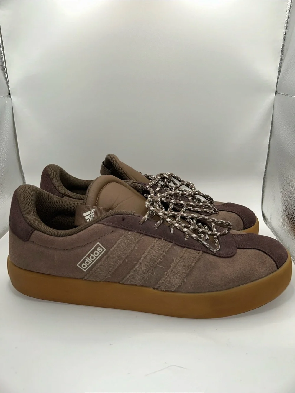 Adidas brown VL court 3.0 sneakers like new size 11 1/2